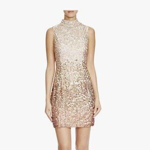 French Connection Gold Sequin Bellini Mini Dress - Never Worn! Size 10
